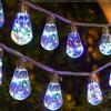 Solar-Powered LED Hemp Rope String Lights: Waterproof Copper Wire for Camping, Christmas, and Yard Decoration