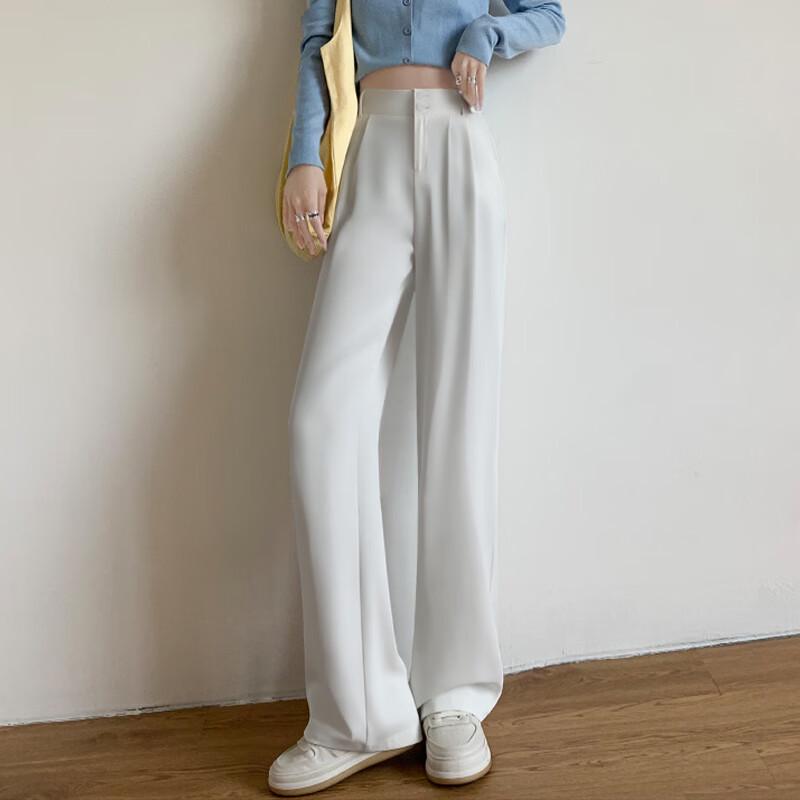 JOHLIN DREAM Women s Summer Chiffon Wide-Leg Suit Pants M