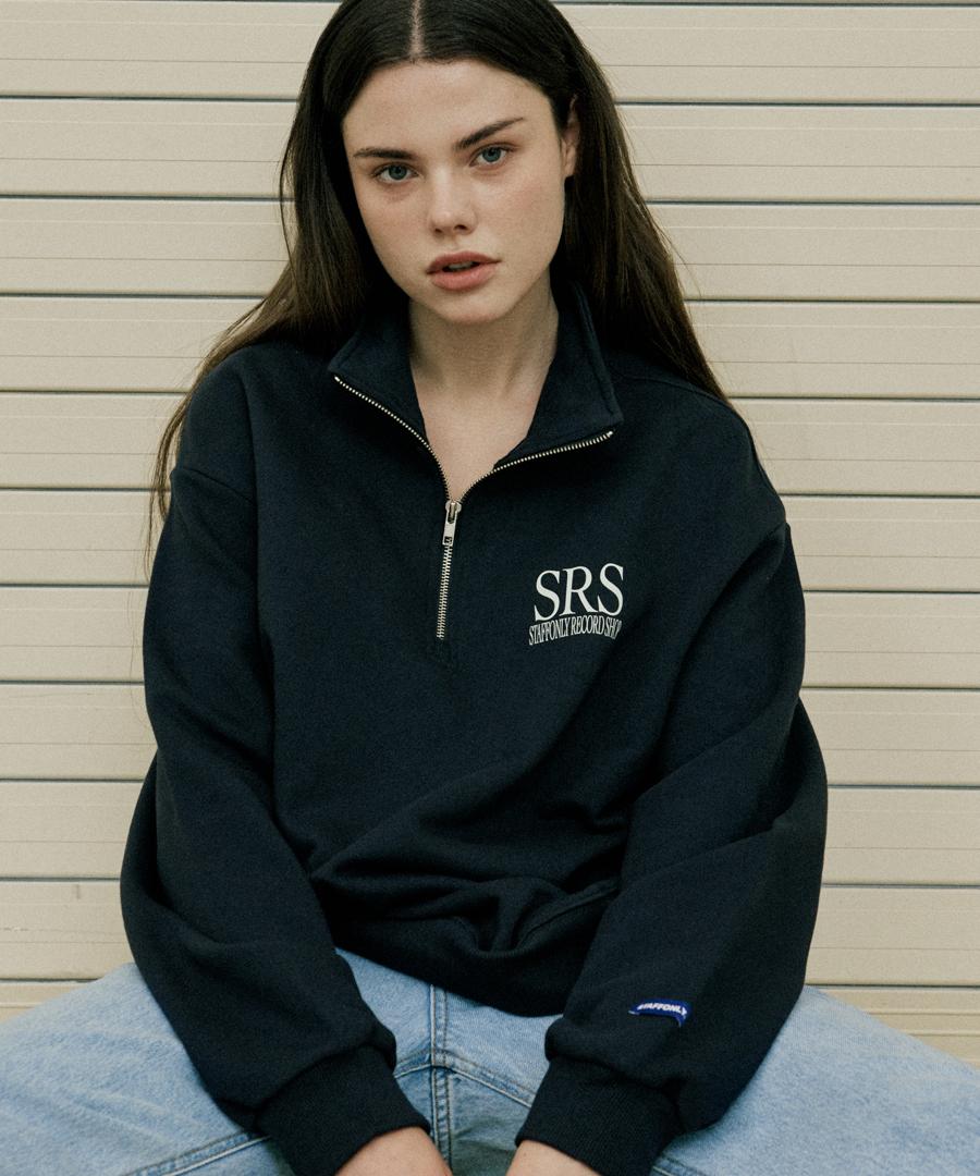 Step Only Srs Logo Half Zip-Up Sweatshirts (Navy) Navy/0 (Small)