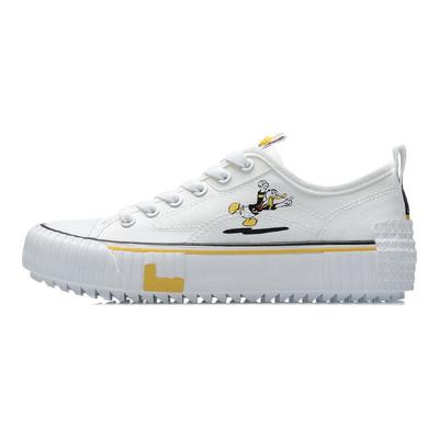 Li Ning Disney X Durable Breathable Low-Top Skate Shoes Women Sneakers White Black AGCR178-3