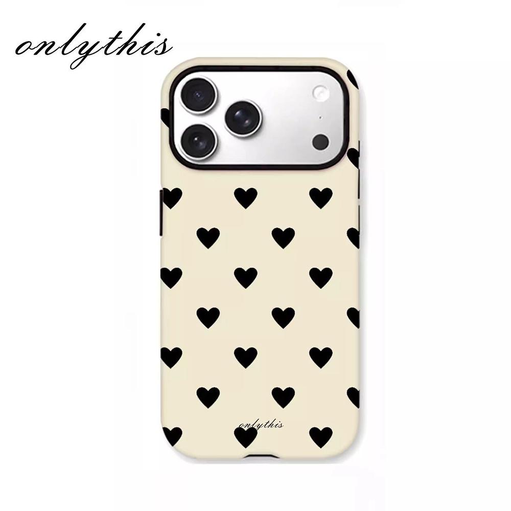 

Luxury Clmj full of hearts Phone Case for iPhone 17 17e 16e 16 15 14 13 12 11 X XS XR XSMAX Air Pro Max Plus Double-layer Cover iPhone 17e