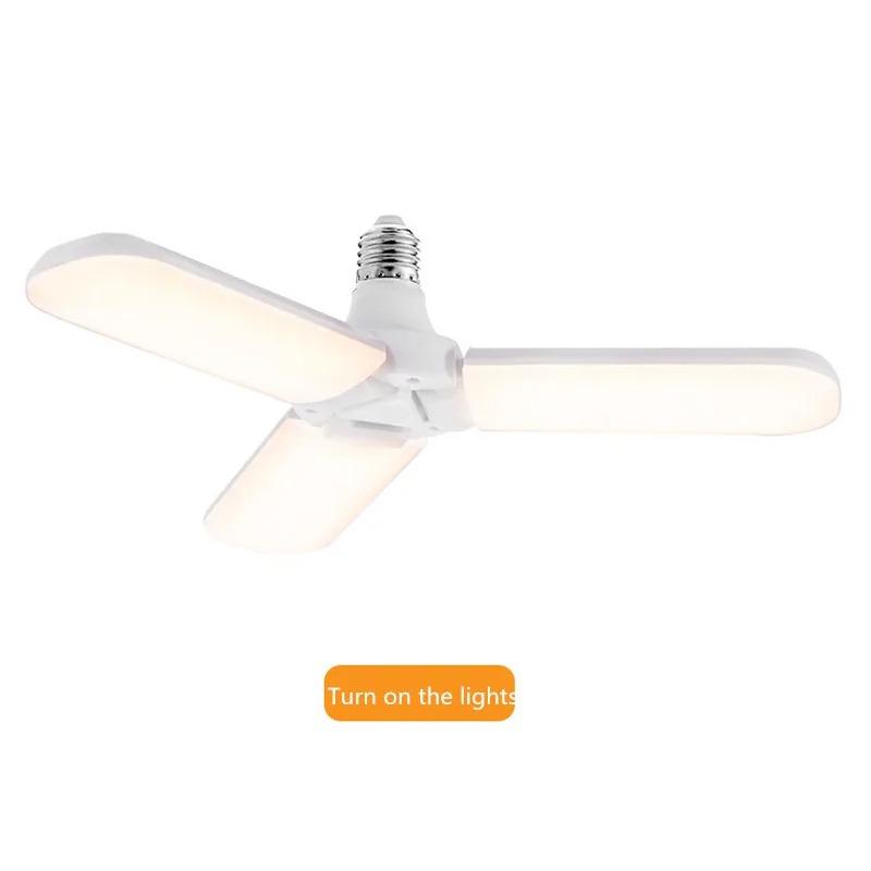 Високопотужна світлодіодна лампа E27 з широким діапазоном напруги, складане гаражне світло, висока яскравість, лампа зі стабілізованим струмом, лампа-літаюча тарілка