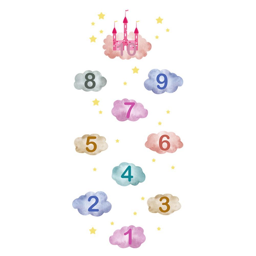 PVC Cartoon Number Grids Self-adhesive Flooring Decals Creative Wall Art  Kid's Room