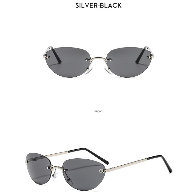 Women's sunglasses, men's and women's fashion frameless sunglasses, metal sunglasses