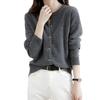 [ANGJ] Rib Knit Sweater Women's Fall/Winter Soft High Stretch Thin Basic Long Sleeve Spring/Fall/Winter #003: Dark Gray M