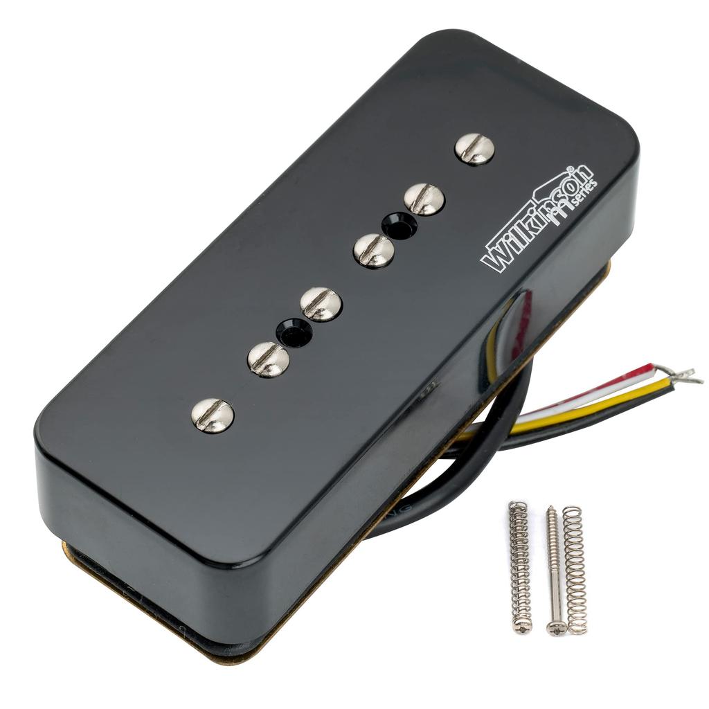 Wilkinson M Series Stacked P90 Humbucker for Electric Guitar Black Single-Coil Pickup, Size, SG/LP Bridge,
