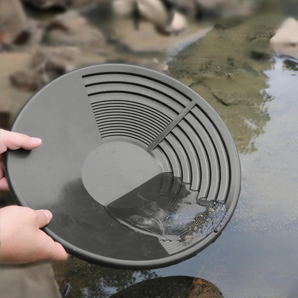 Outdoor Goldwaschpfanne Große Kapazität mit Riffeldesign Goldwaschwerkzeuge Kunststoff Prospektwerkzeug Für Goldabbau Metalldetektor