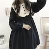 Japanische Lolita-Stil Damenkleider Frühling Herbst Hohe Taille Abnehmen Rüschen Süßes Kleid Kawaii Kleidung