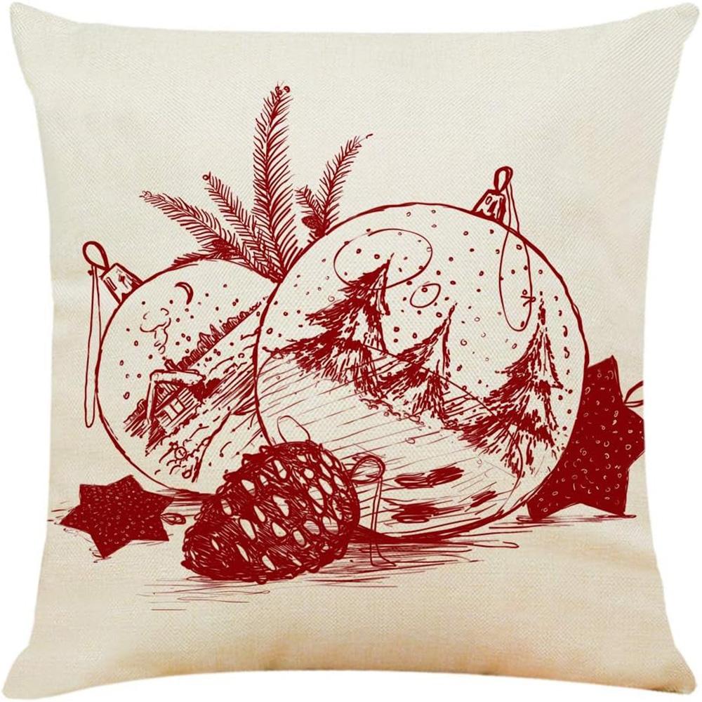 Festive Christmas Pillowcases: Reindeer, Tree, Ornaments & Santa Designs sofas, bedroom pillow covers, holiday gifts