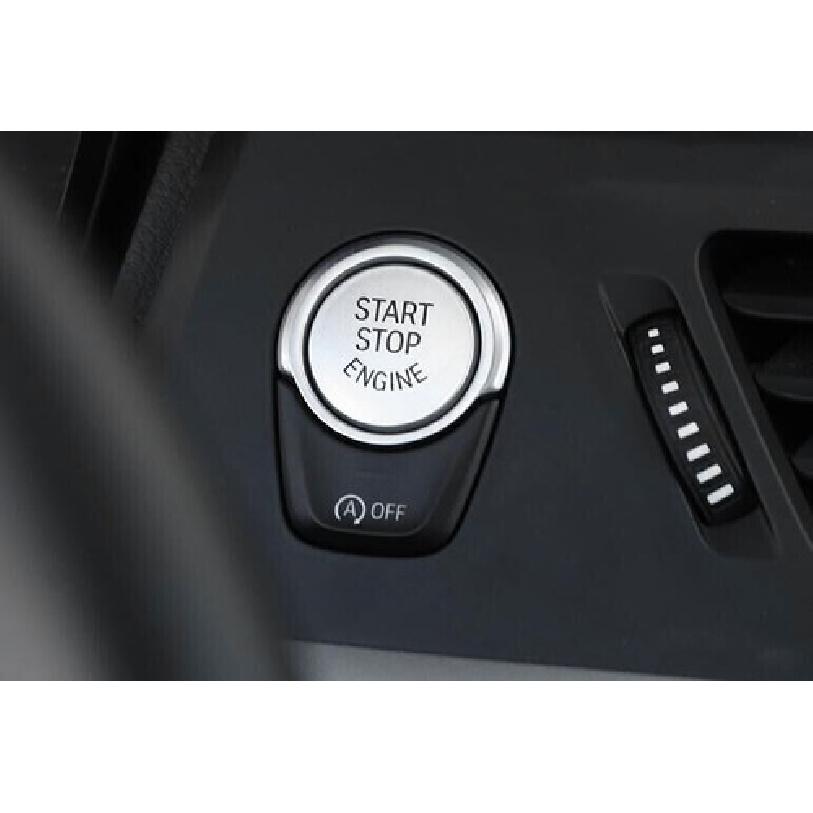 Matte Silver Inner One-Click Startup Button 2011-17 Cover Trim For BMW 5 Series