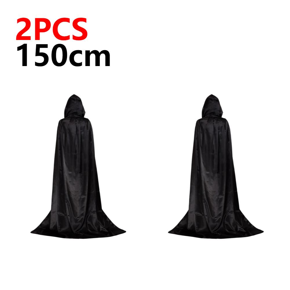 90-150cm Halloween Hooded Cloak Cape Halloween Christmas Cosplay Costume Devil Witch Vampire Cloak Halloween Costumes Party Cape