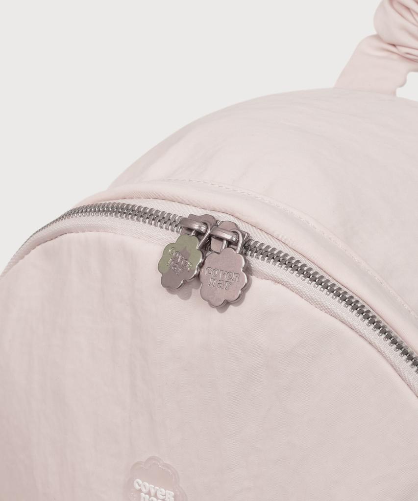 Covernat Woman [26Ss] Women'S Clover Heart Shirred Nylon Backpack Pink