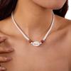 Fashion Small Fresh Shell Necklace Creative Versatile Shell Beaded Woven Necklace Women