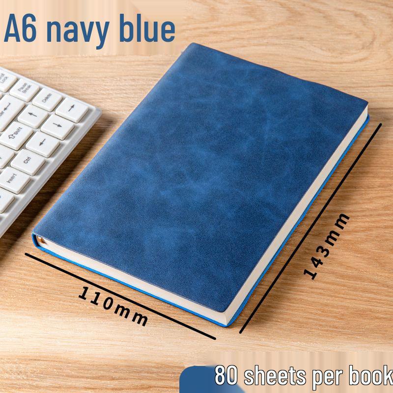 Retro A5 Leather Cover Notebook - Solid Color Diary for Business, Students, and Graduates