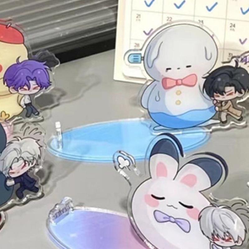 Q-Version Love And Deepspace Phone Stand Complete Set Of Acrylic Exquisite High Beauty Cute Thickened Desktop Decor Girl Gifts