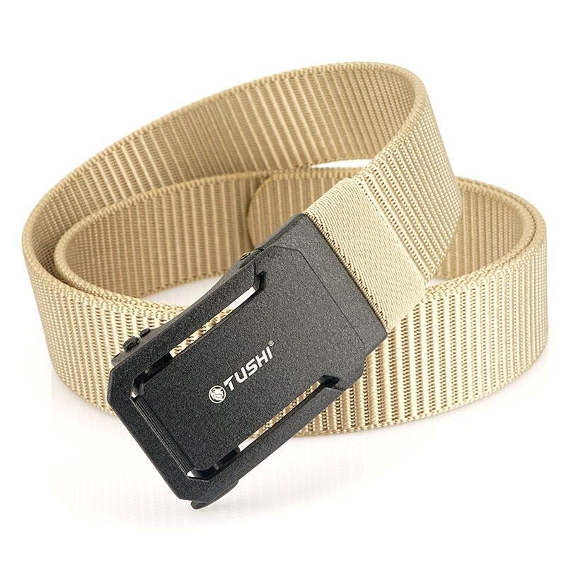 Canvas Belt Men s Automatic Buckle Middle-aged Business Casual Simple All-matching Korean Trend Jeans 120cm хаки