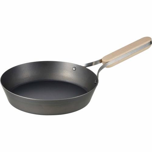 Wahei Freiz Tsubame-Sanjo Iron Frying Pan, 20cm, Induction/Gas Compatible, Wooden Handle, Made In Japan, Enzo EN-007