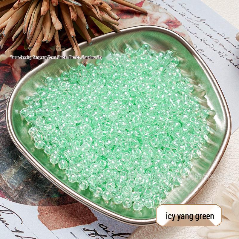 4mm Gold-Revealing Glass Rice Beads for DIY Jewelry: Bracelets, Necklaces, Hairpins, Tassels