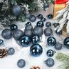 44-teiliges goldenes Weihnachtsbaumschmuck-Set Mattes und Glitzer-Finish zur Dekoration des Weihnachtsbaums Stabile Kunststoffkugeln mit Aufhängeschnüren