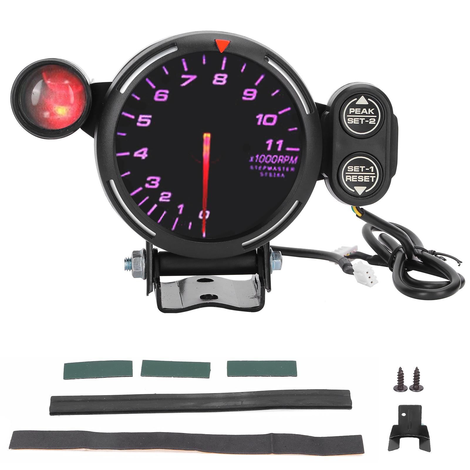 3.15in 80mm Car Tachometer RPM Gauge Meter 7 Color Highly Sensitive Automobile Instrument