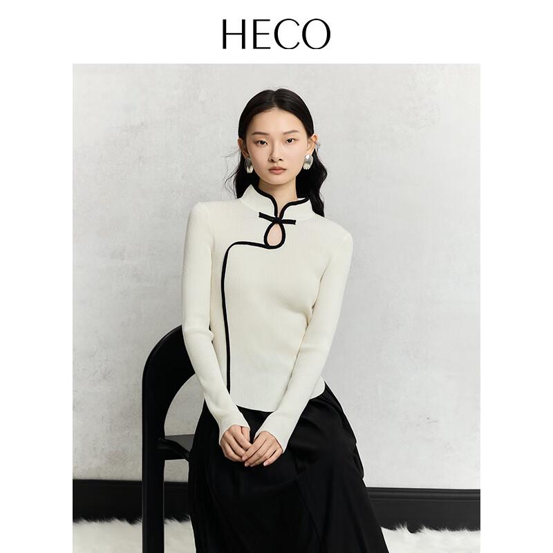 HECO Su Style New Chinese Cheongsam Collar Knit Top