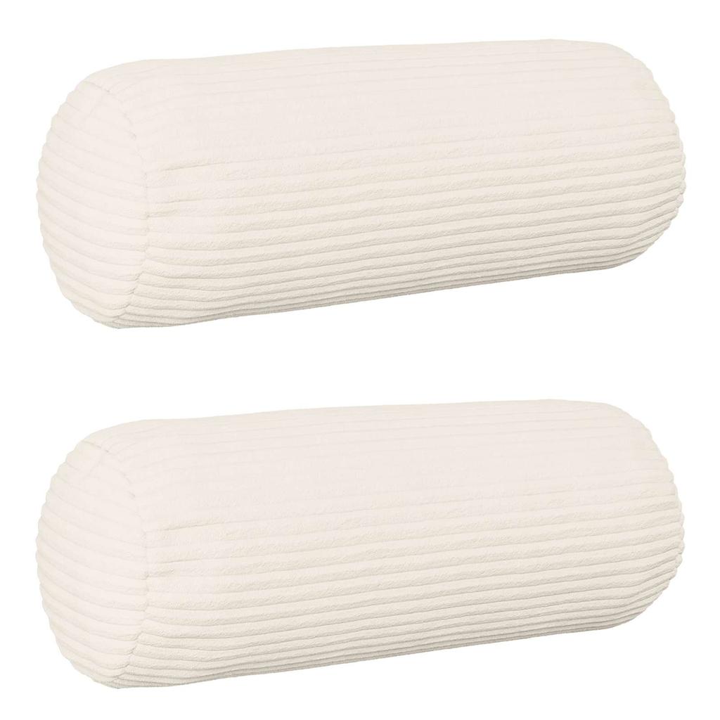 Pillow Cover 2 pcs HEERLEN Cream Ø 15 x 40 cm Cord