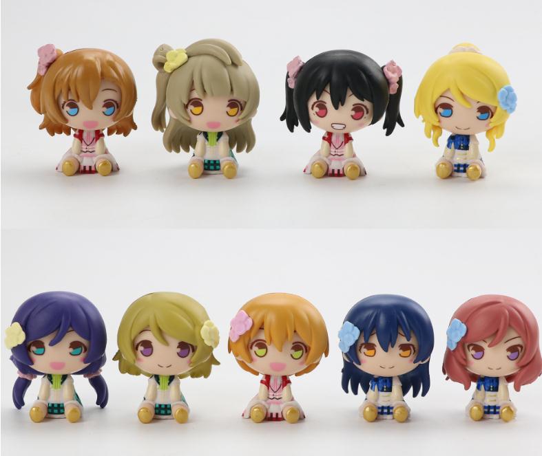 Non-Toxic Anime Love Live Action Figure 10Cm Sonoda Umi Eli Ayase Maki Nishikino Model Q Honoka Kousaka Nozomi Tojo Nico Yazawa Pvc Toys
