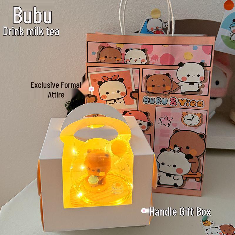 One Two Bubu Cute Luminous Glass Christmas Crystal Ball Night Light Gift for Girls & Best Friends