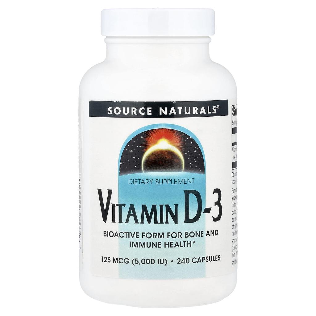 Vitamin D3, 125Mcg (5,000Iu), 240 Capsules