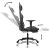 Gaming Chair with Massage Function and Footrest Black and Camouflage Artificial Leather