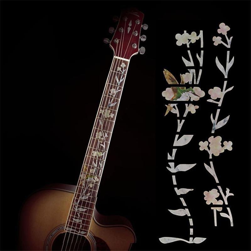 New Guitar Inlay Stickers Elegant White Shell Flowers Guitarra Fretboard Decals/ Markers For Guitar Fret