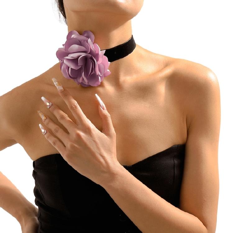 Necklace Girl Elegant Rose Flower Popular Gothic Lolita-Collar Choker Necklace