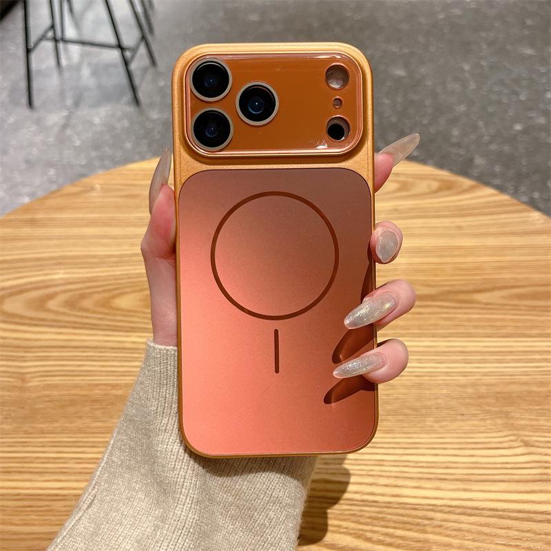 New Flowing Light Metal Case for iPhone 17/16 Pro Max; Magnetic Fit for iPhone 15/14/13