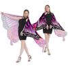 Womens Butterfly Cape Wing Fancy Dress for Party Cosplays Butterfly Wing Costume, Rainbow Butterfly Shawl Wing Cloak