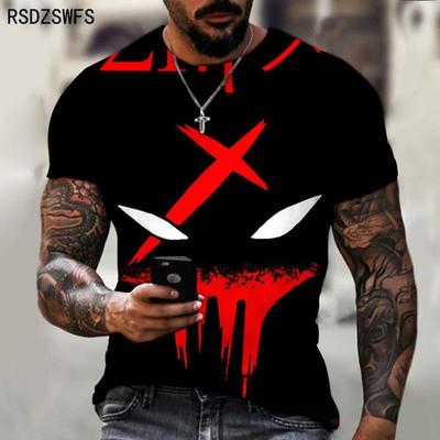 Grappig Patroon Heren T-shirt Horror O-Hals Zomer Mode Top Herenkleding Grote Maat Streetwear Heren Hip Hop 3D T-shirt Top Tee