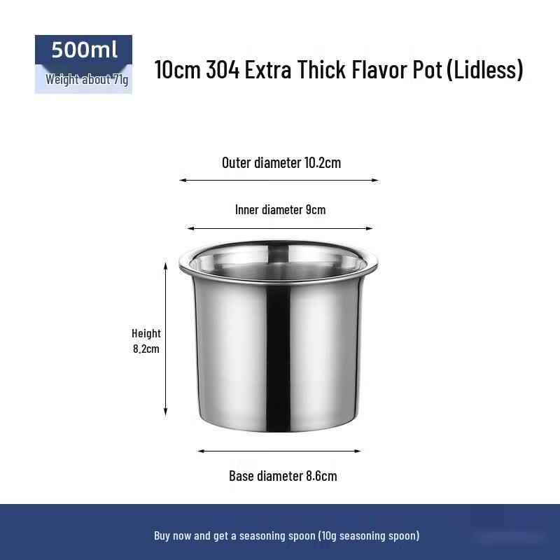 Jingzhouyuan 304 Stainless Steel Seasoning Jars
