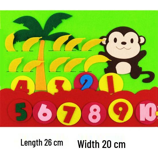 Colț de grădiniță DIY: Materiale Didactice Puzzle Numere din Pâslă