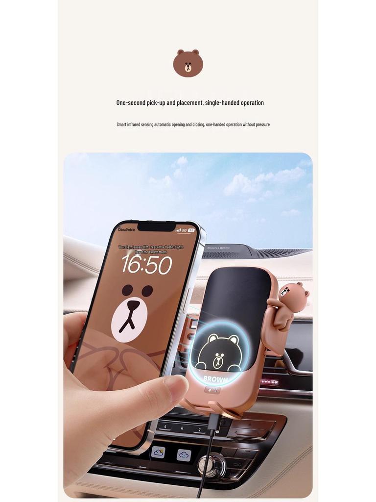 2024 Multi-functional Wireless Car Charger & Phone Holder with Navigation Stand