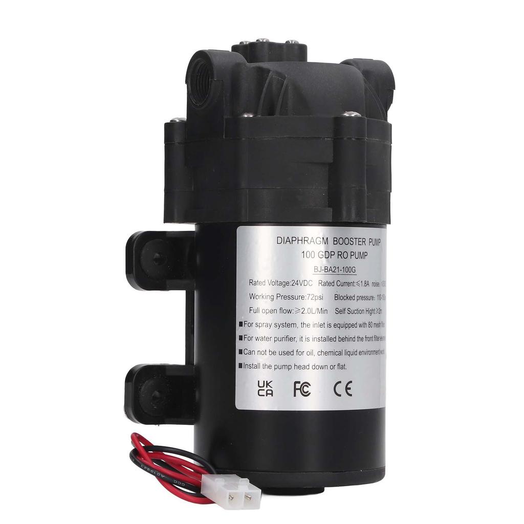 Pompă Booster cu Diafragmă DC24V 60W 100G Filet Interior G38 Pompă Autoamorsantă cu Adaptor