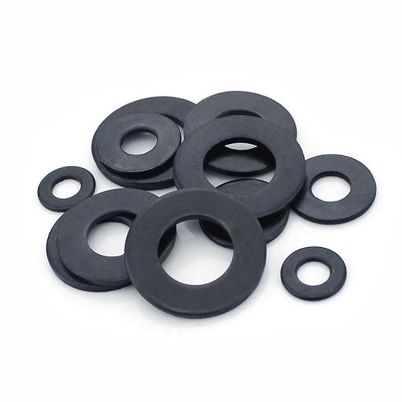 High Strength Black Grade 8.8 Flat Washer, 45# Steel, Sizes M2-M36