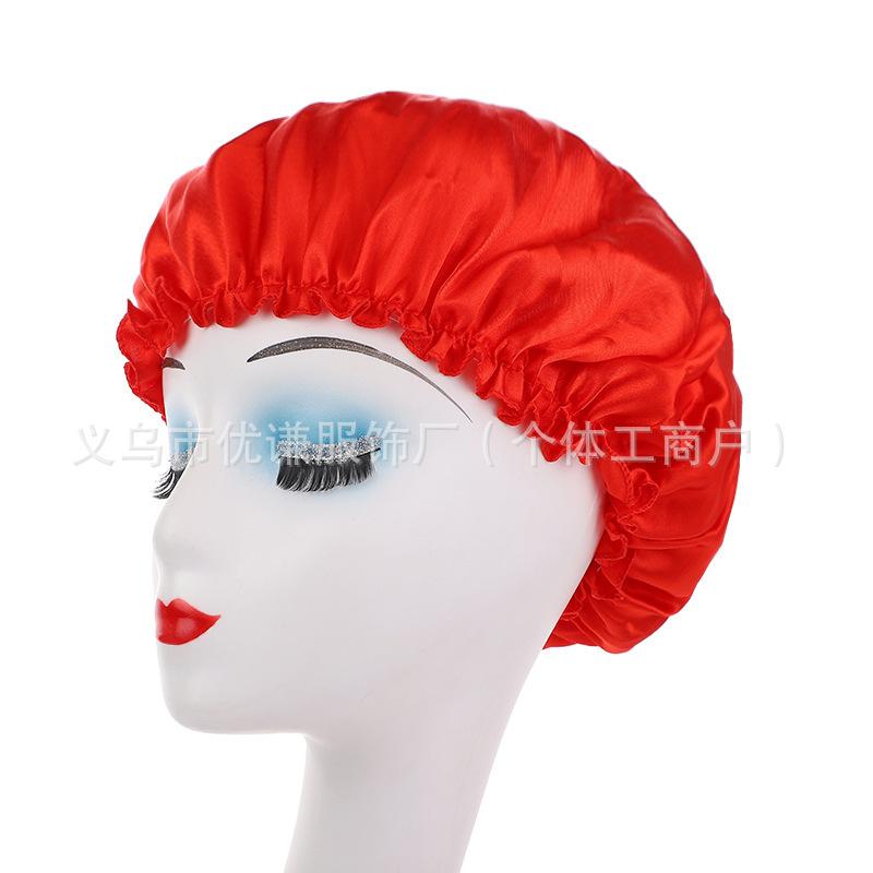 Women's home nightcap high-end satin shower cap mulberry beauty satin hair care cap bag head