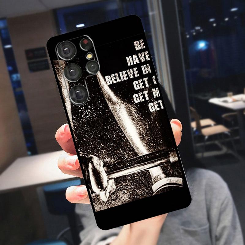 Bodybuilding Gym Fitness Case For Samsung Galaxy S23 S22 S21 Ultra S20 FE Note 10 20 S8 S9 S10 Plus Phone Cover