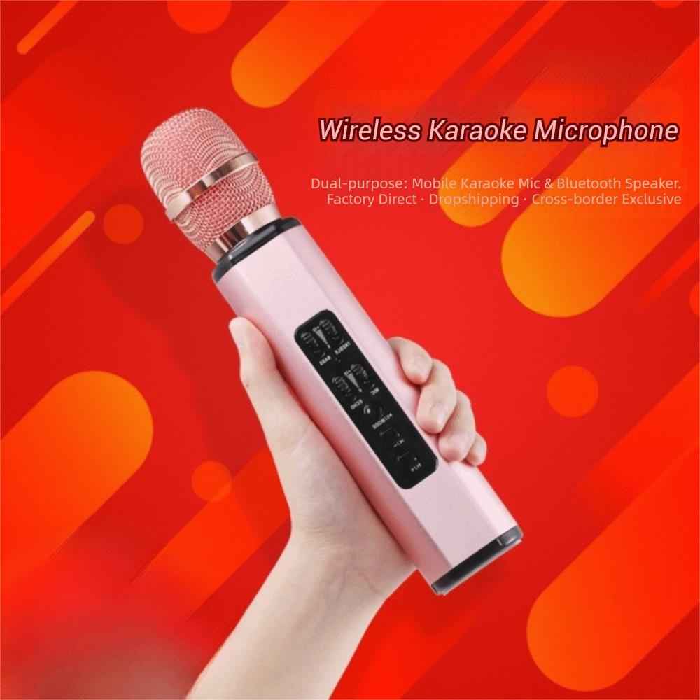 Professional Karaoke Microphone Portable Karaoke Speaker Microphone Bluetooth Microphone Bar