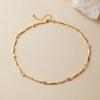 Personalized Luxury Minimalist Shiny Gold Clavicle Necklace