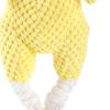Indestructible Plush Dog Toy for Aggressive Chewers Interactive Squeaky Soft Stuffed Chicken Shaped Dog Chew Toy for Small Medium Large Dogs