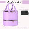 Double Layer Nail Polish Storage Bag 30 Grids Large Capacity Nail Care Kit Bag Handheld Waterproof Essential Oil Organizer Bag