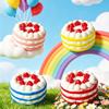 Strawberry Cake Design Simulation Food Toy PU Material Slow Rising Toy  Office Use