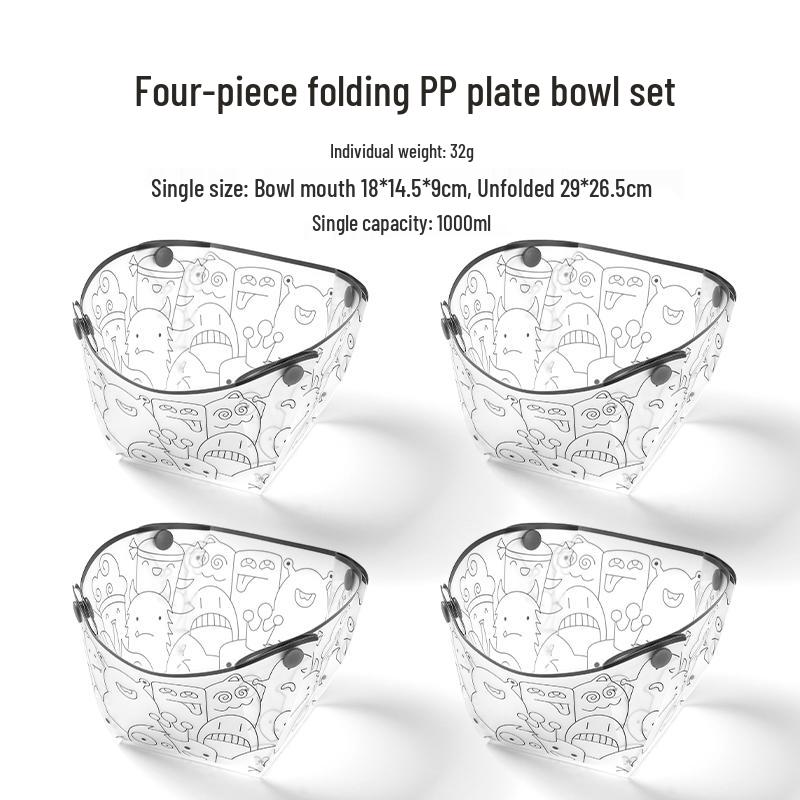 Portable Multi-Purpose Cutlery Set with Folding Bowl, Plate, Coffee Filter, Funnel, and Water Cup