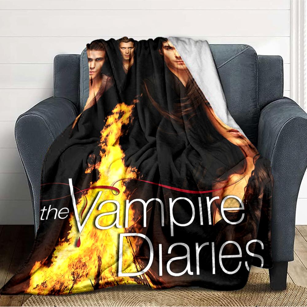 1pc The Vampire Diaries1 Blanket, Gift, for Men and Women, Soft Blanket, Good for Sofa Bed Couch Travel, Lightweight Flannel Blanket
