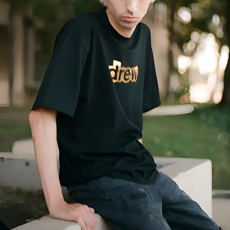 Drew House Golden Secrect Logo T-shirt 'Black' Men's DR-SS20-035